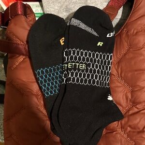 Bombas Black and Blue Athletic Socks